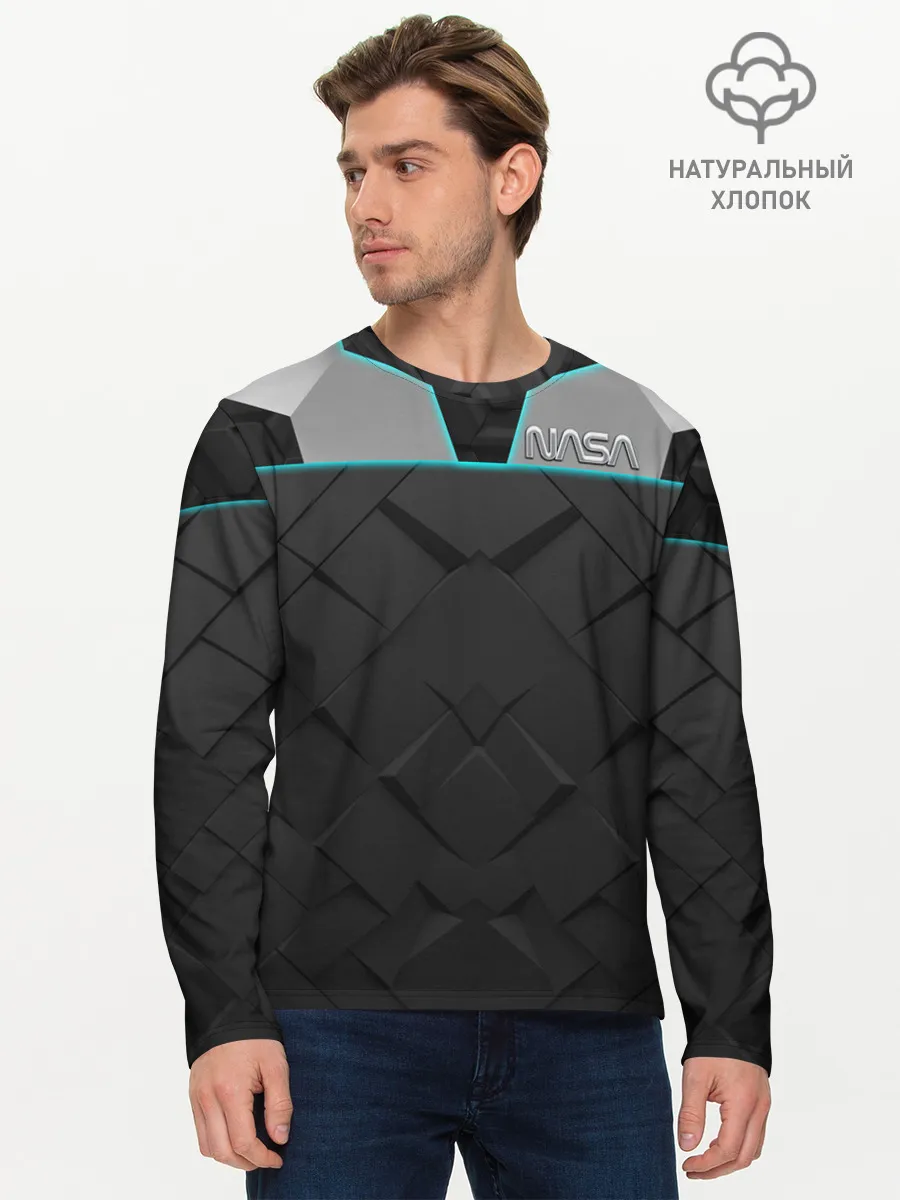 Мужской лонгслив базовый / NASA