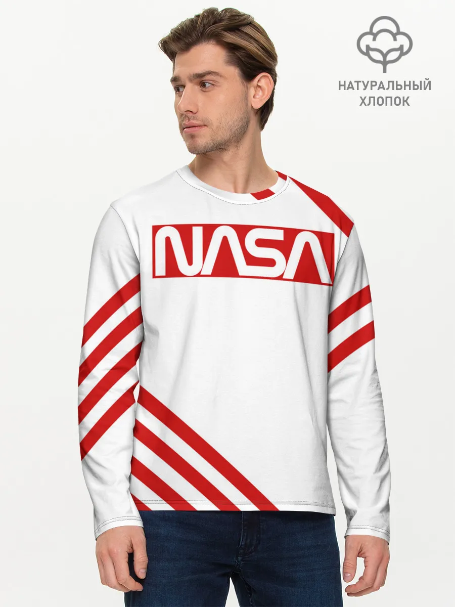 Мужской лонгслив базовый / NASA