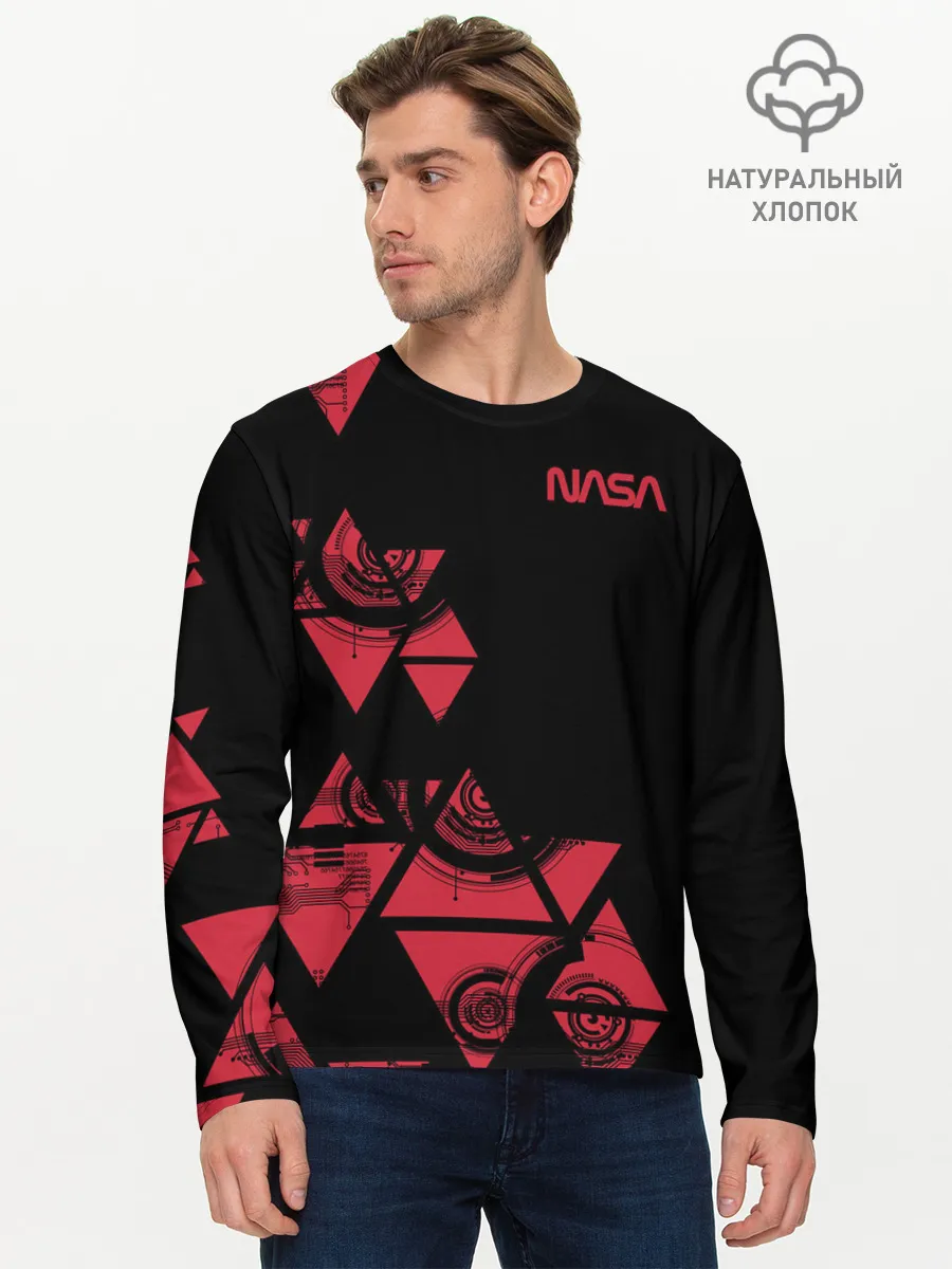 Мужской лонгслив базовый / NASA