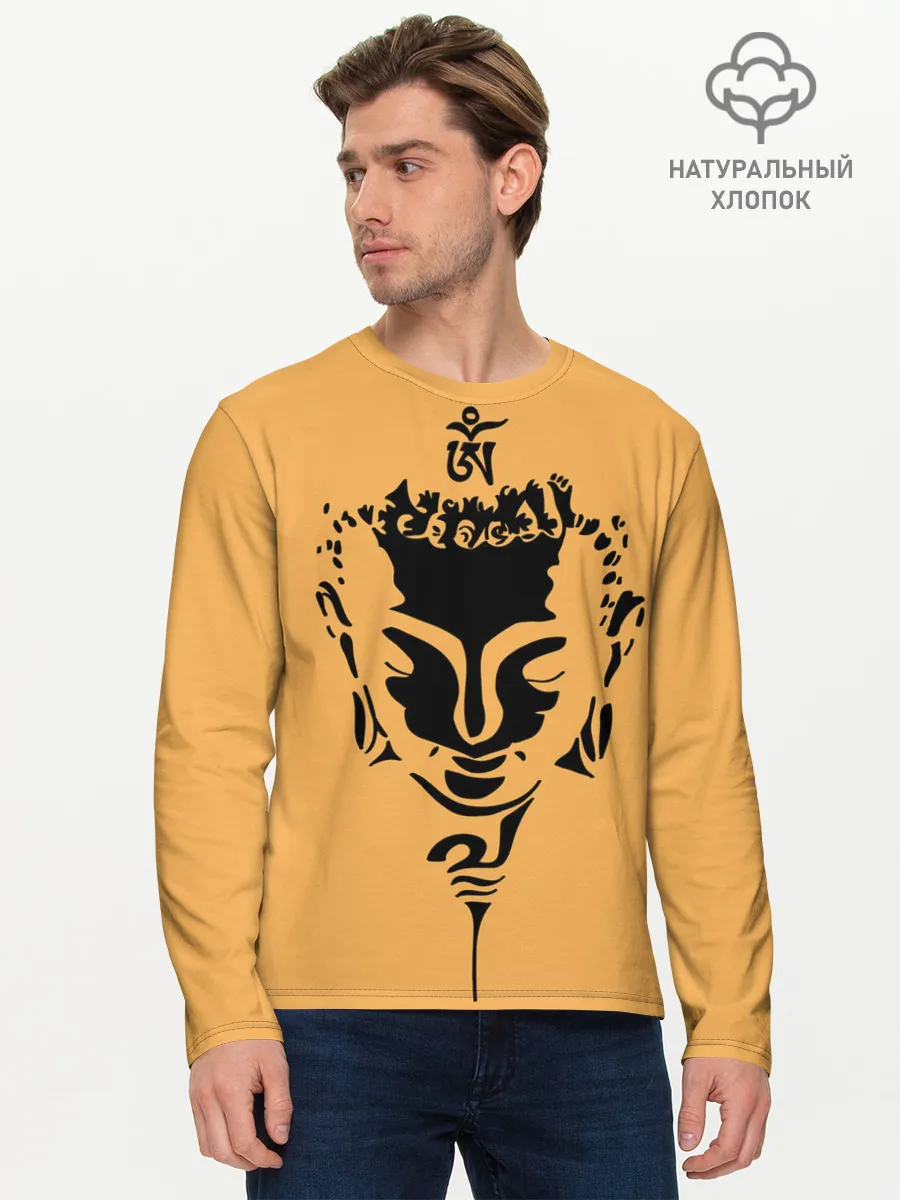 Мужской лонгслив базовый / Будда
