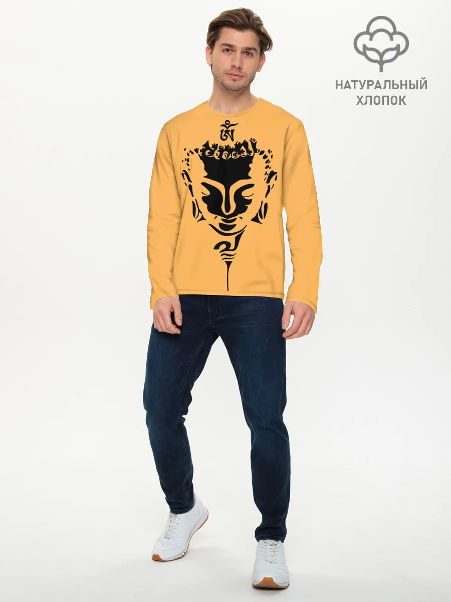 Мужской лонгслив базовый / Будда