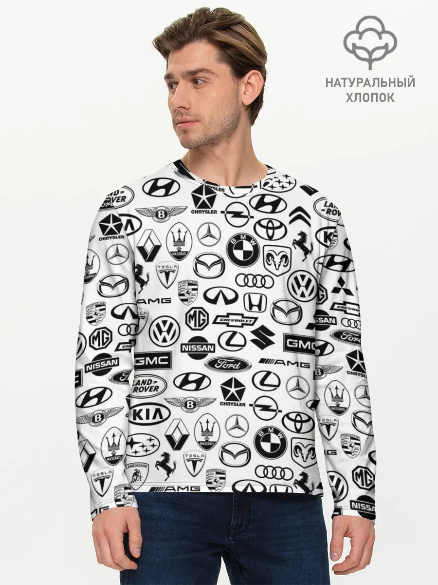 Мужской лонгслив базовый / ЛОГОТИПЫ АВТО