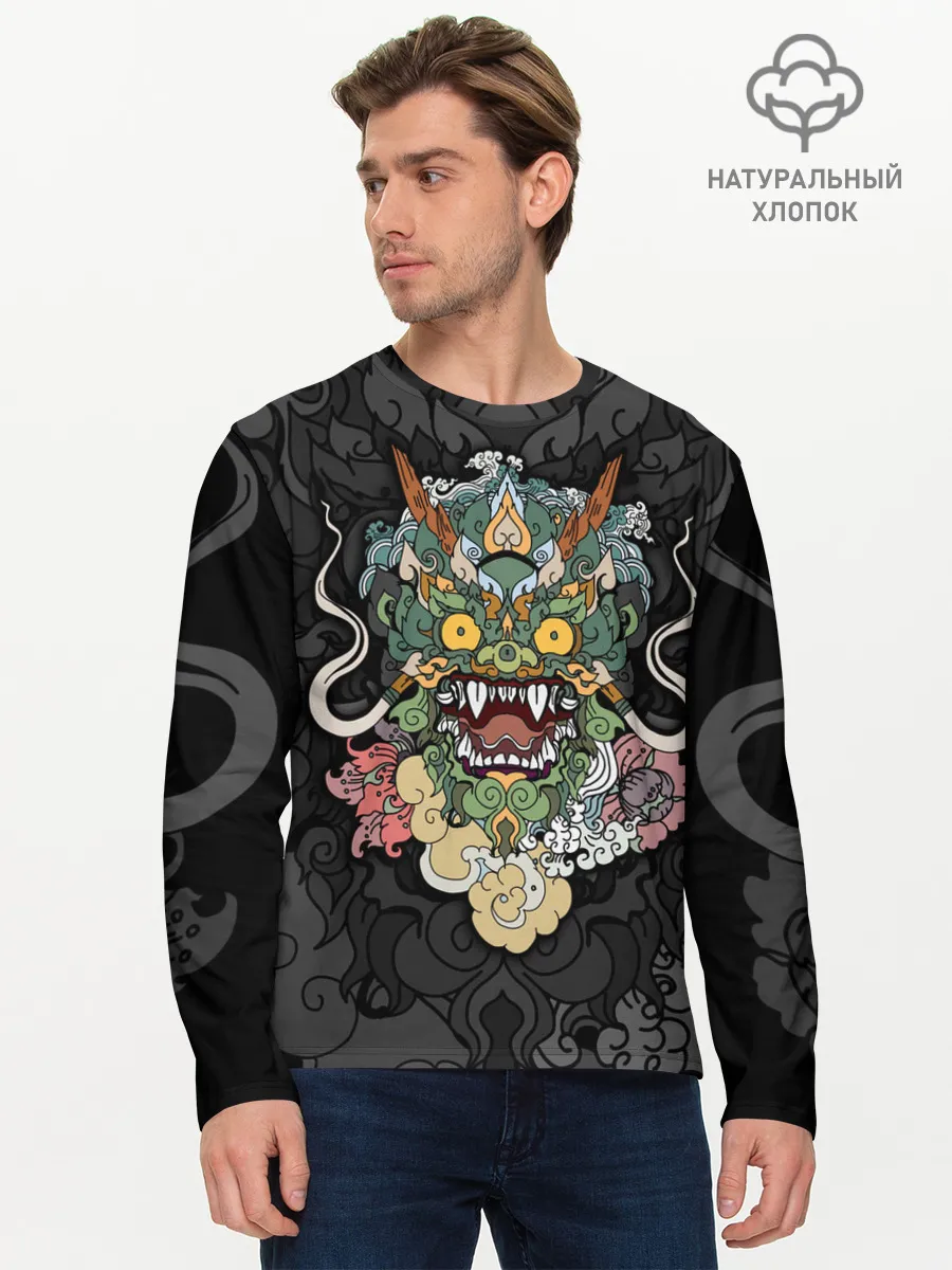 Мужской лонгслив базовый / Дракон