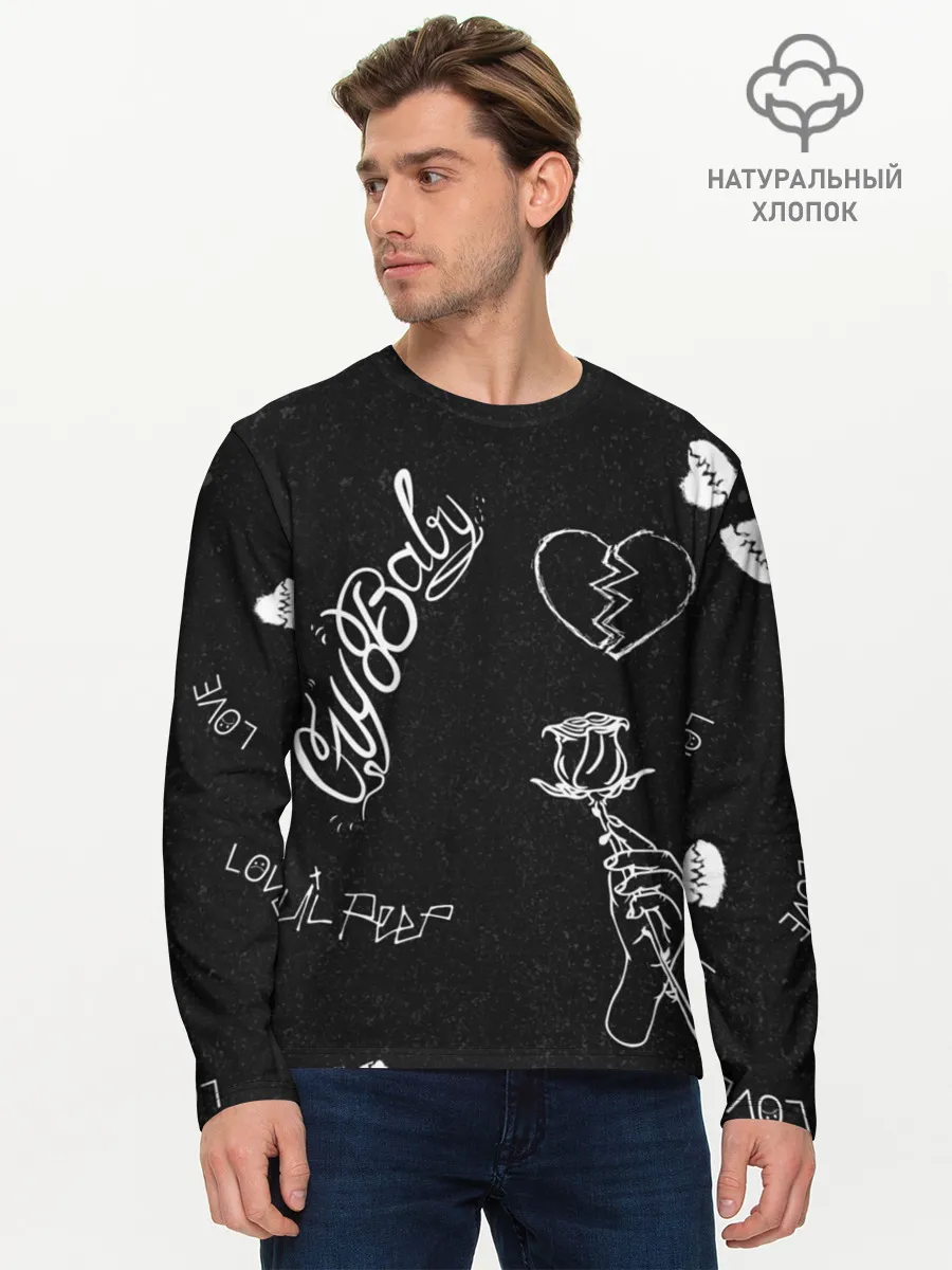 Мужской лонгслив базовый / LIl Peep