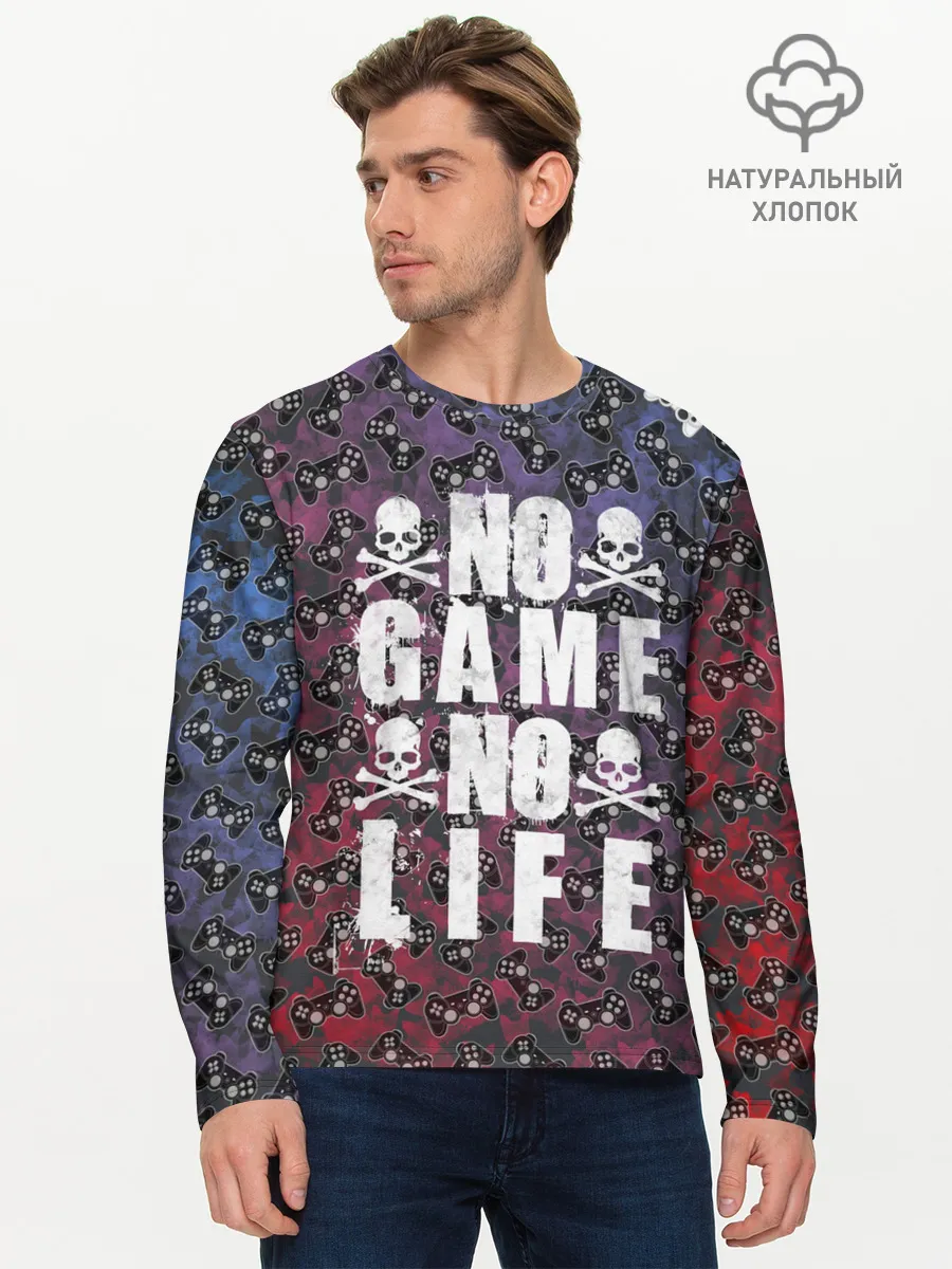 Мужской лонгслив базовый / No Game No Life