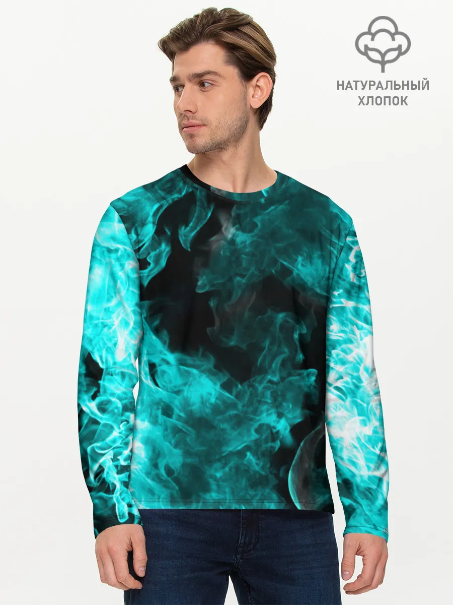 Мужской лонгслив базовый / ОГОНЬ