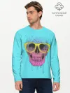 Мужской лонгслив базовый / Череп В Очках