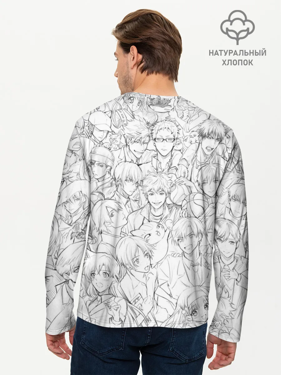 Мужской лонгслив базовый / MANGA DRAWINGS