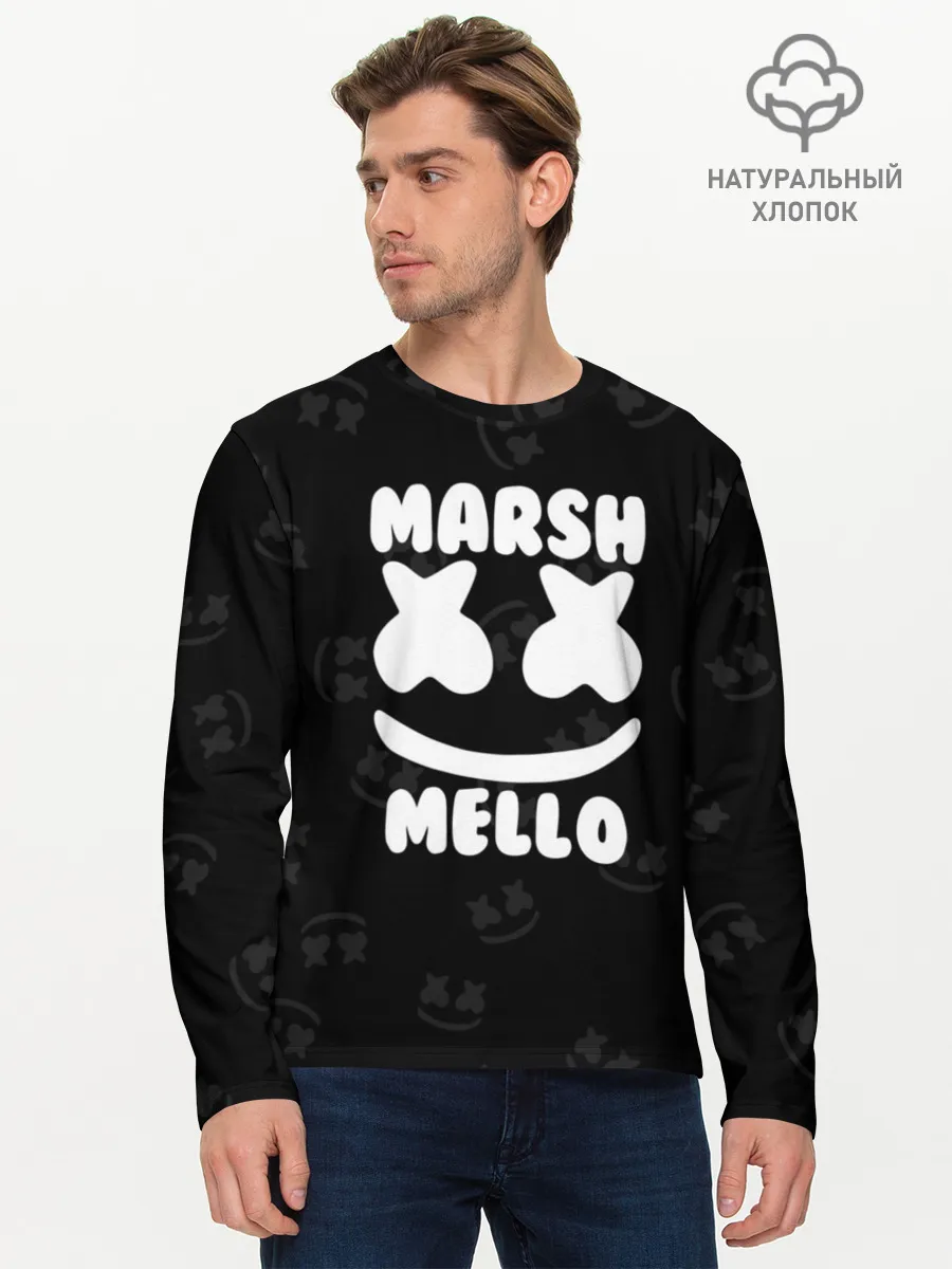 Мужской лонгслив базовый / Marshmello 7