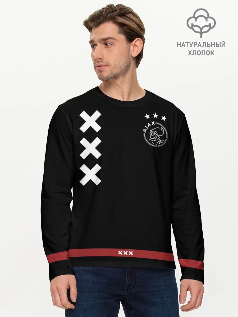 Мужской лонгслив базовый / Ajax Amsterdam