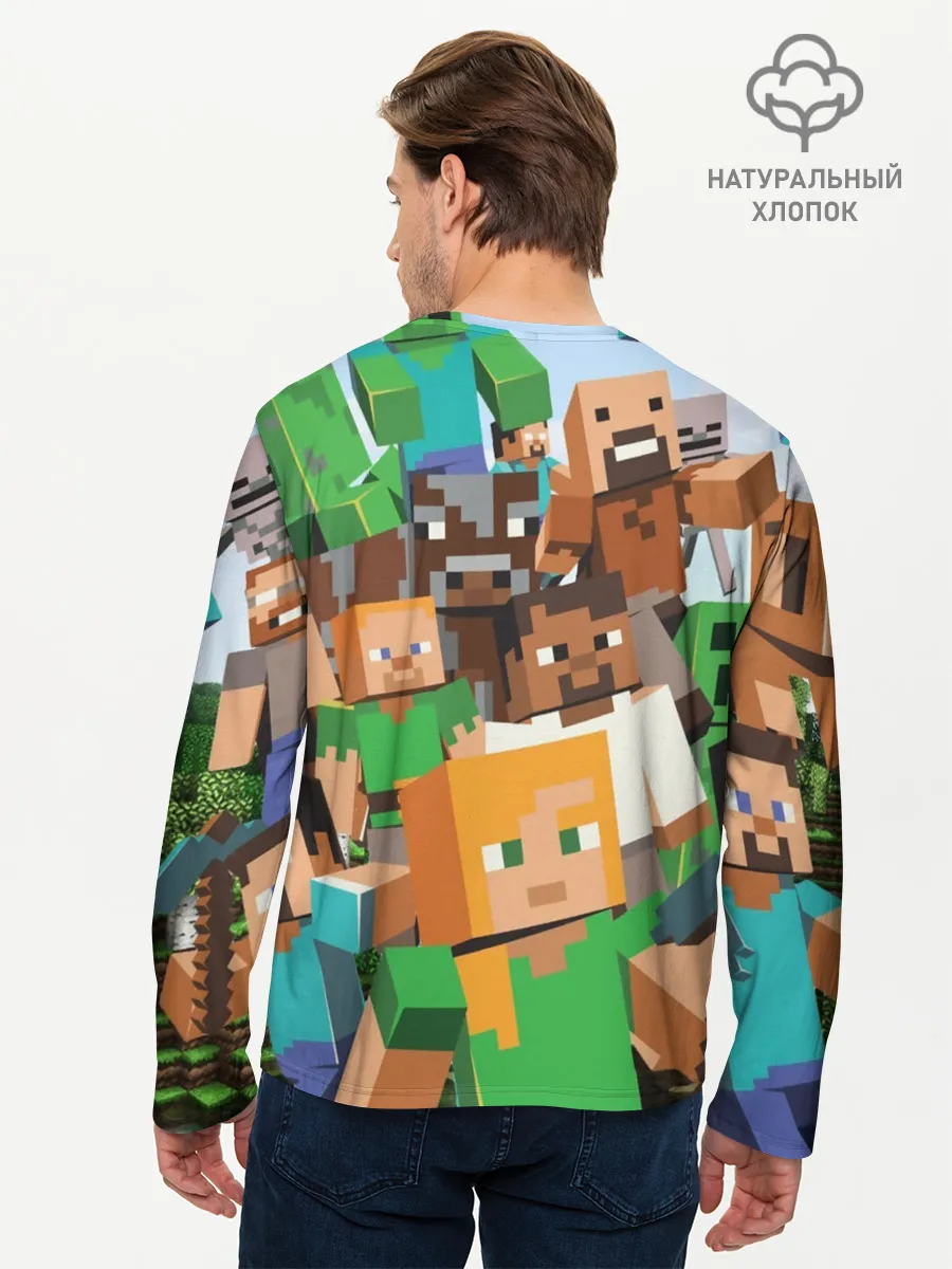 Мужской лонгслив базовый / MINECRAFT