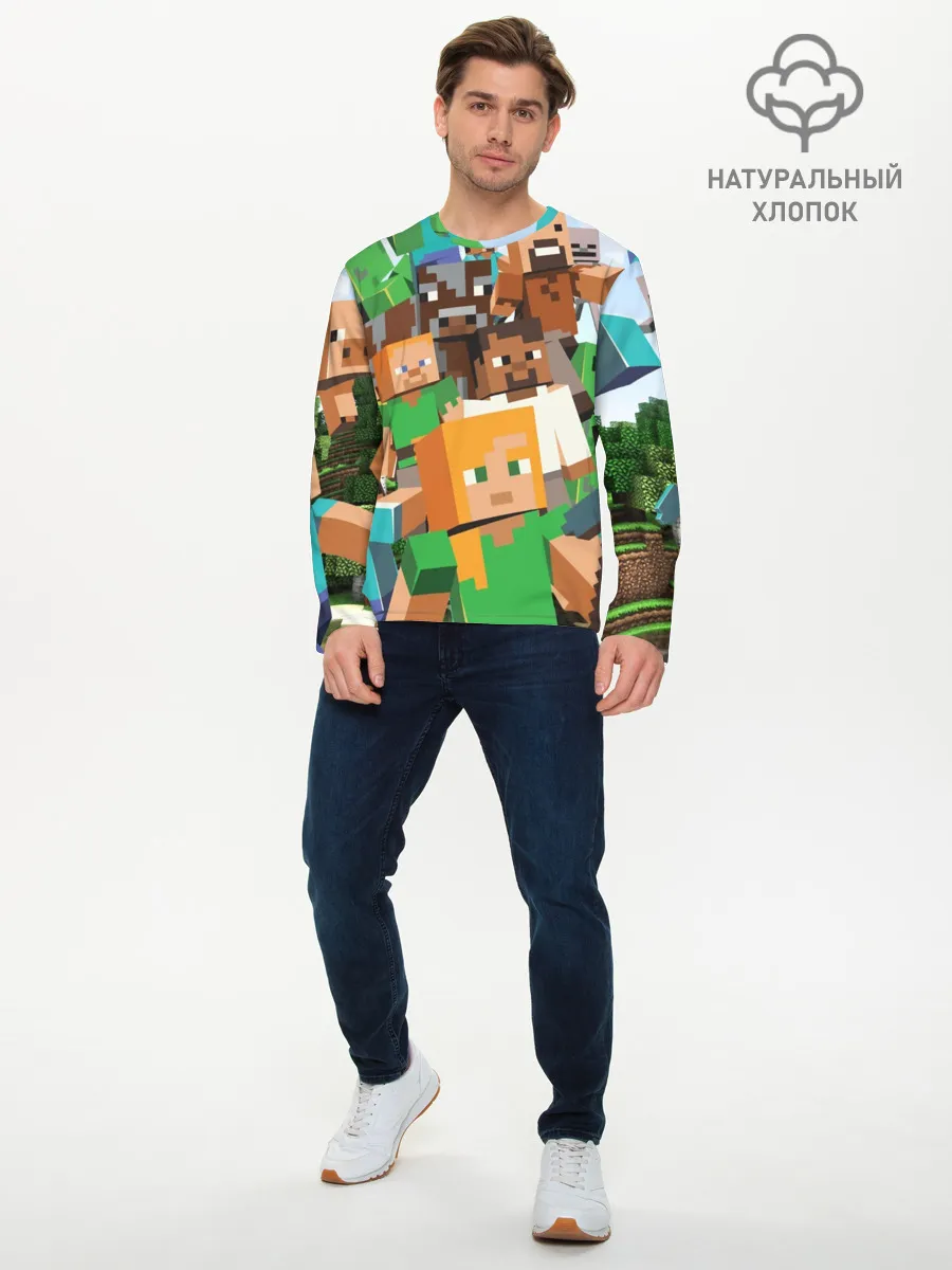 Мужской лонгслив базовый / MINECRAFT