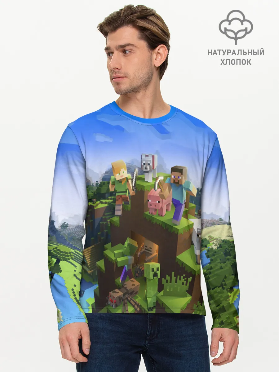 Мужской лонгслив базовый / MINECRAFT