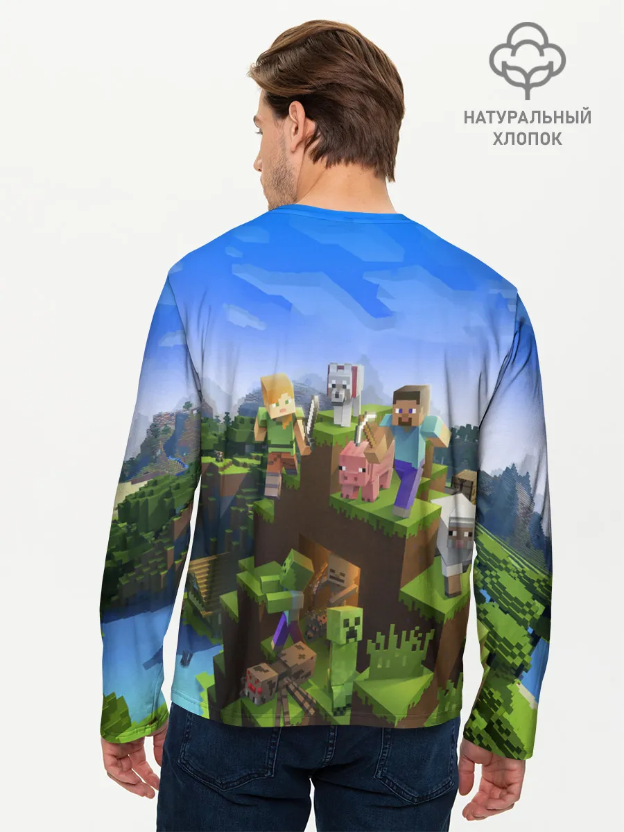 Мужской лонгслив базовый / MINECRAFT