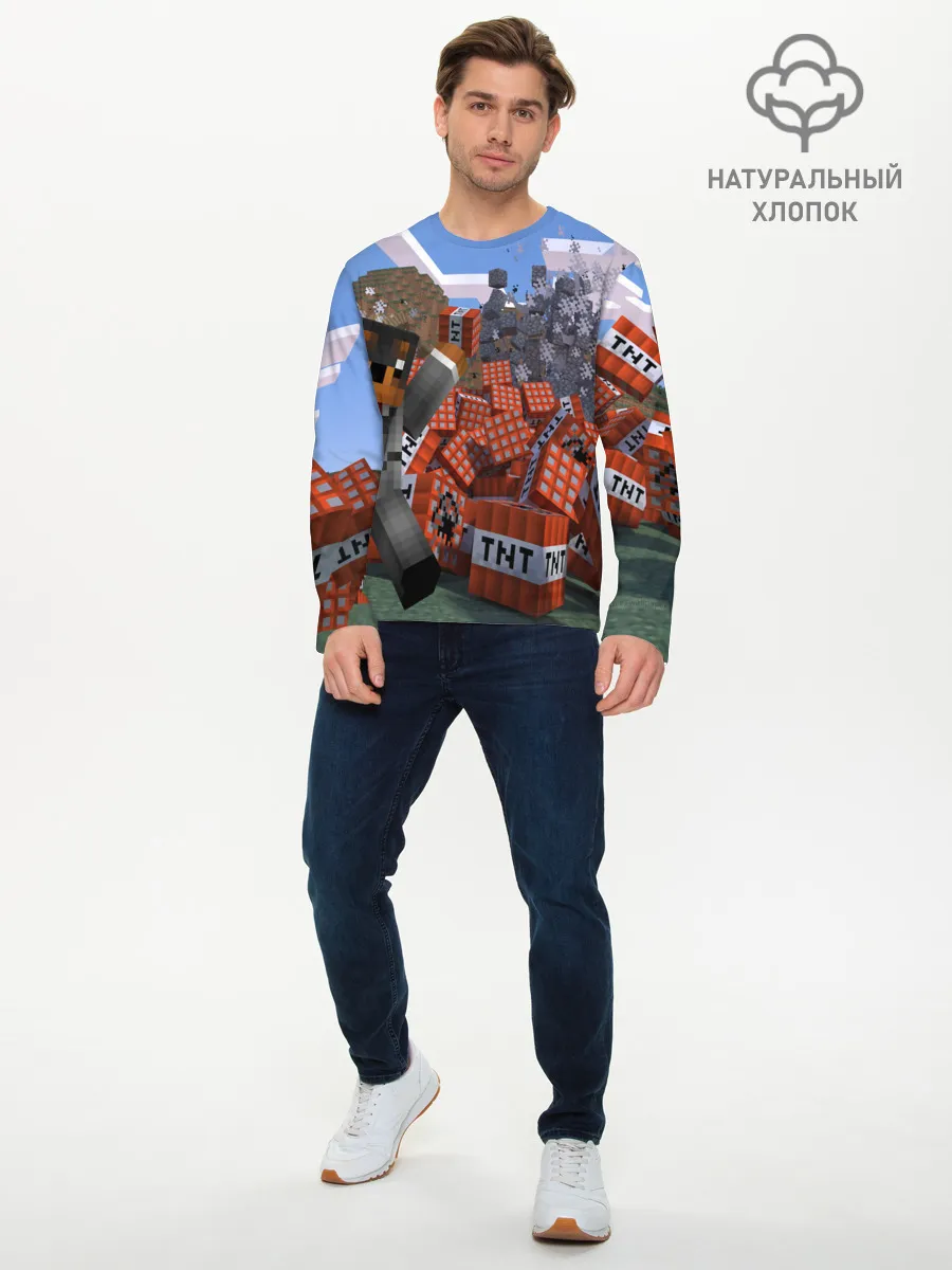 Мужской лонгслив базовый / MINECRAFT