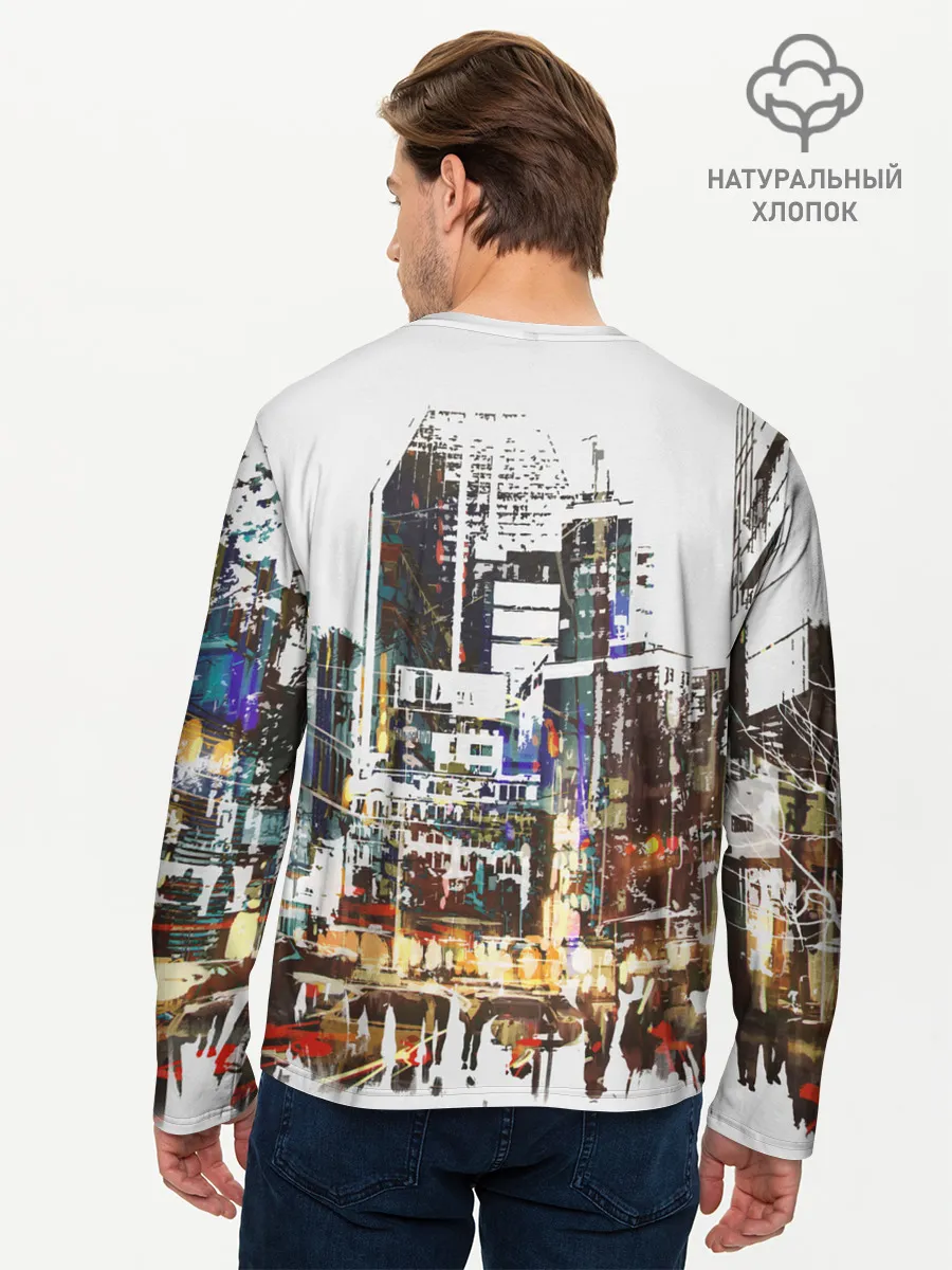 Мужской лонгслив базовый / Мегаполис