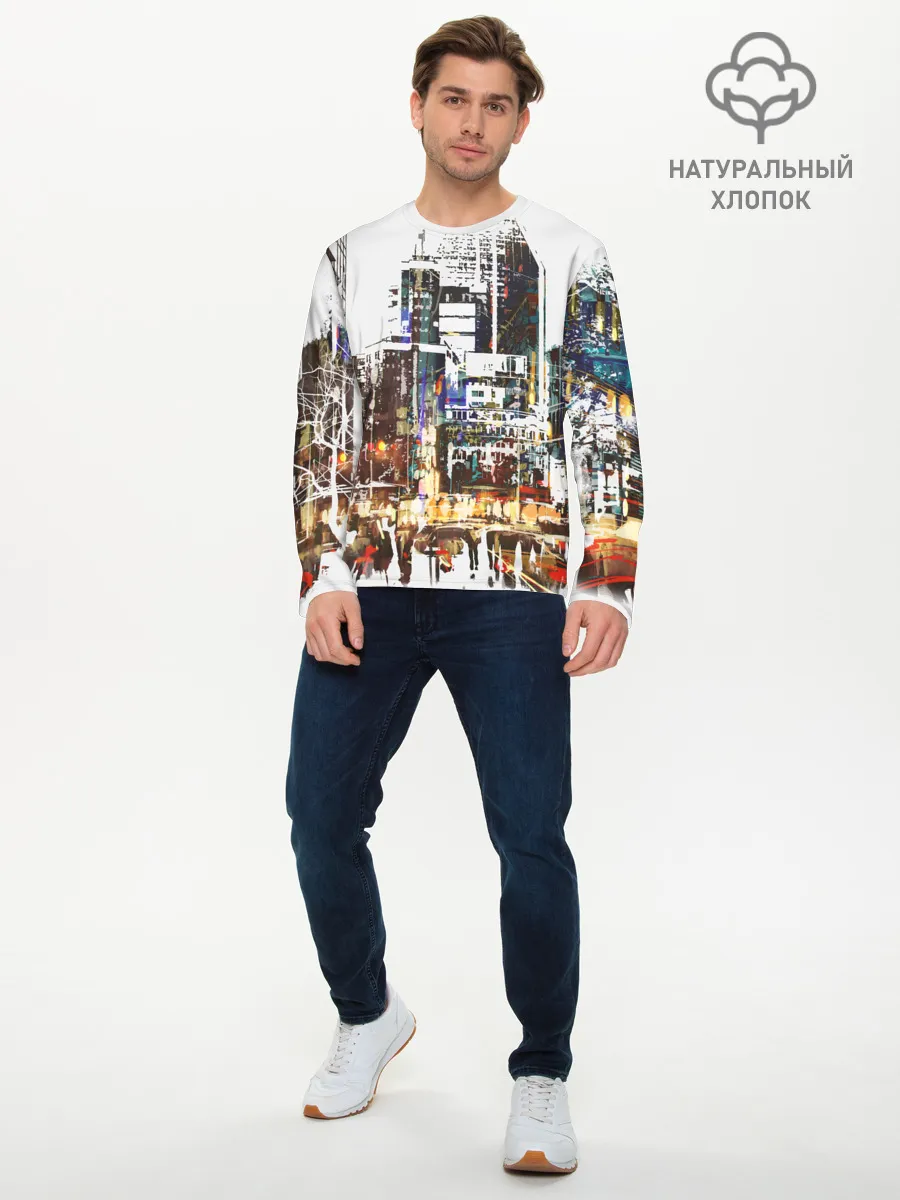 Мужской лонгслив базовый / Мегаполис