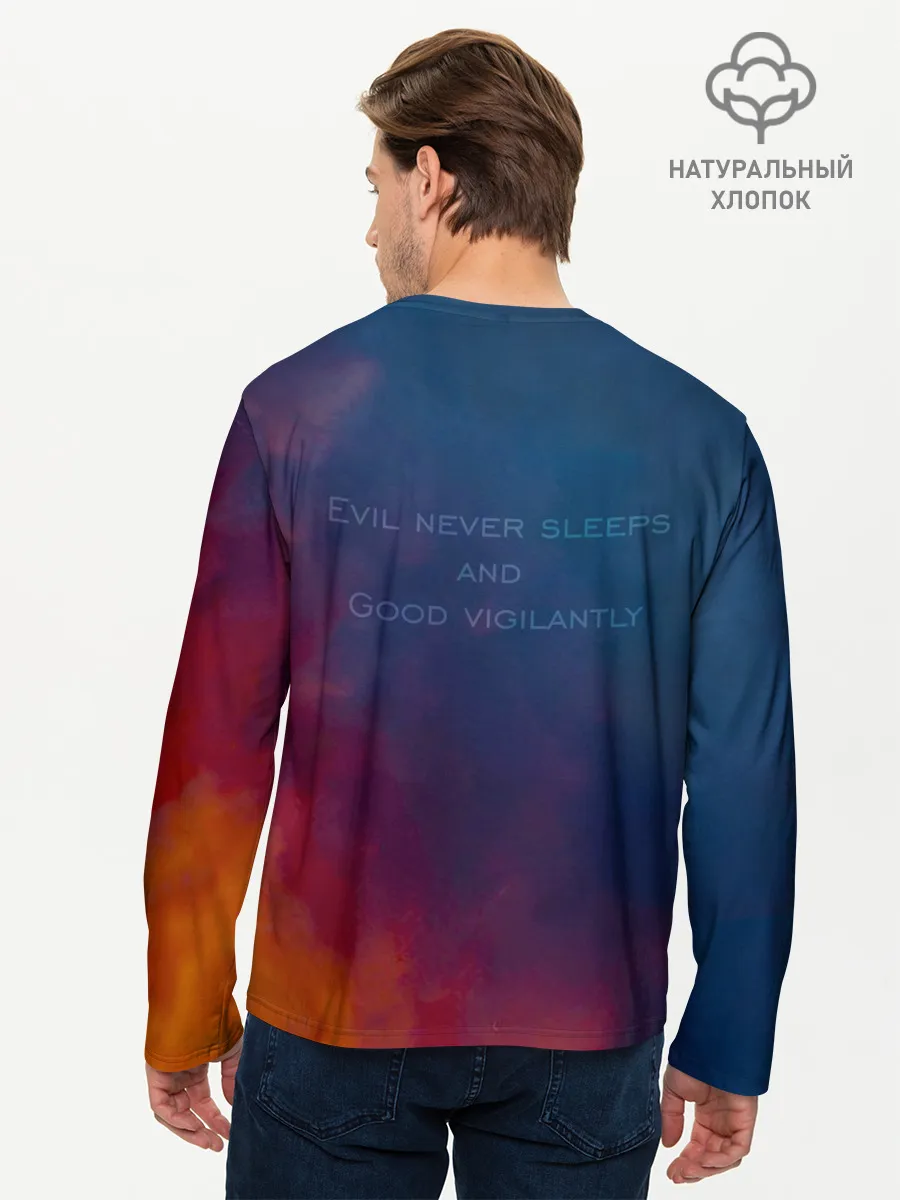 Мужской лонгслив базовый / Кроули и Азирафель