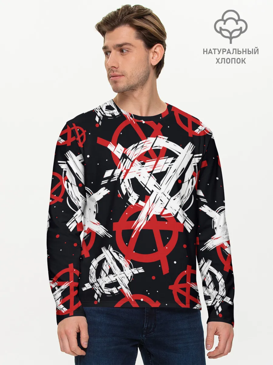 Мужской лонгслив базовый / Анархия
