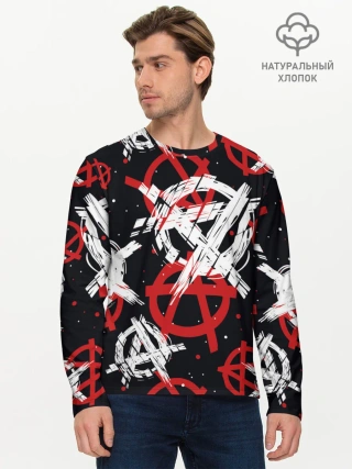 Мужской лонгслив базовый / Анархия
