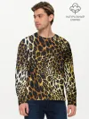 Мужской лонгслив базовый / Шкура леопарда