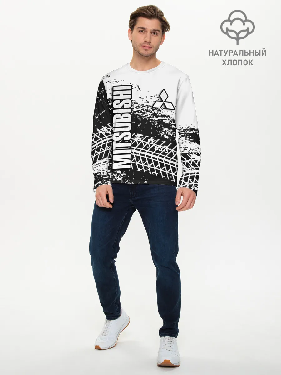 Мужской лонгслив базовый / Mitsubishi