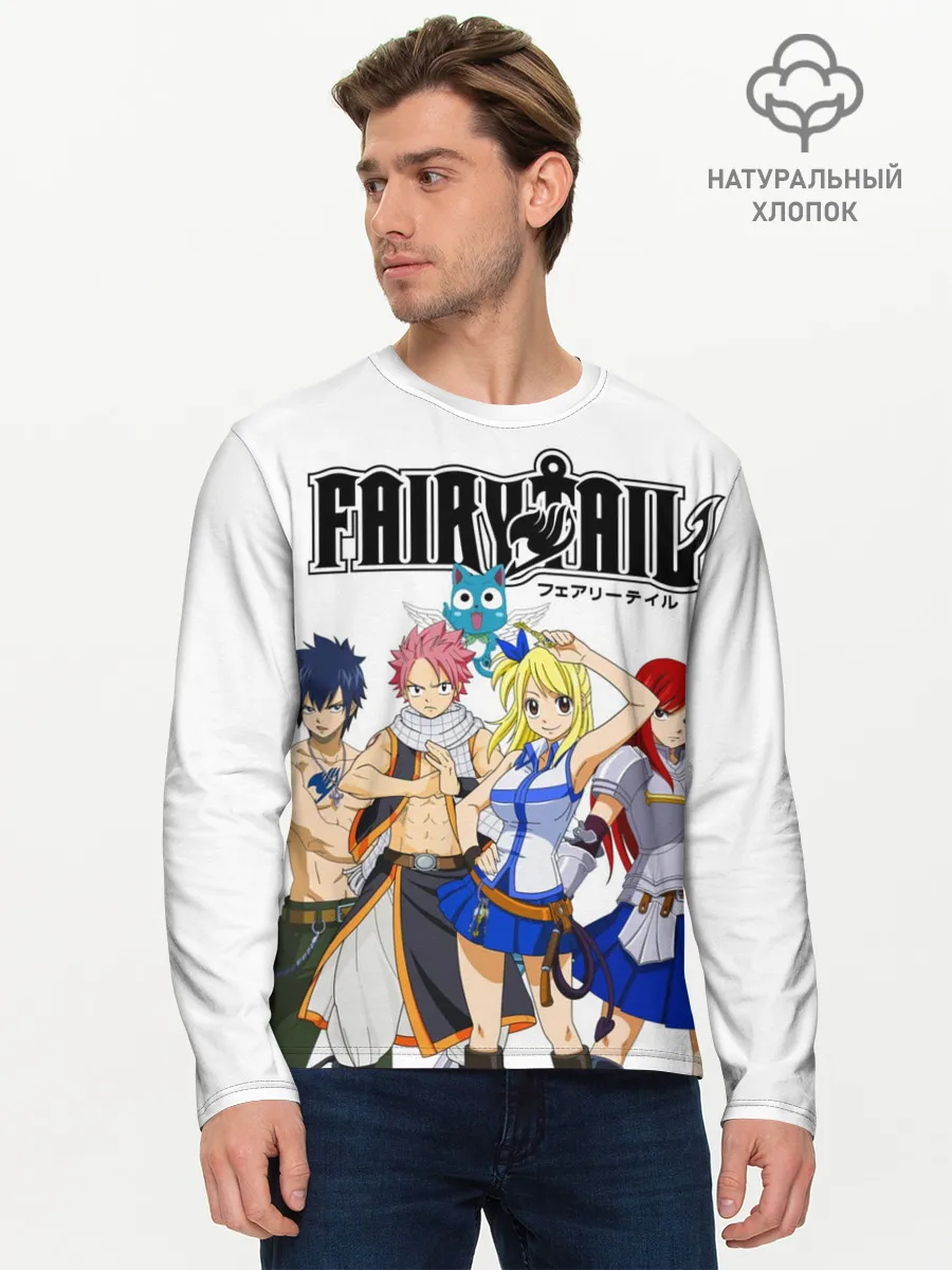 Мужской лонгслив базовый / Команда Фейри Тейл