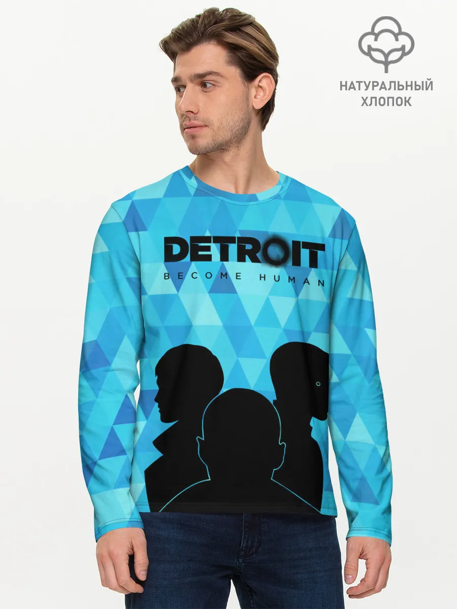 Мужской лонгслив базовый / Detroit: Become Human.