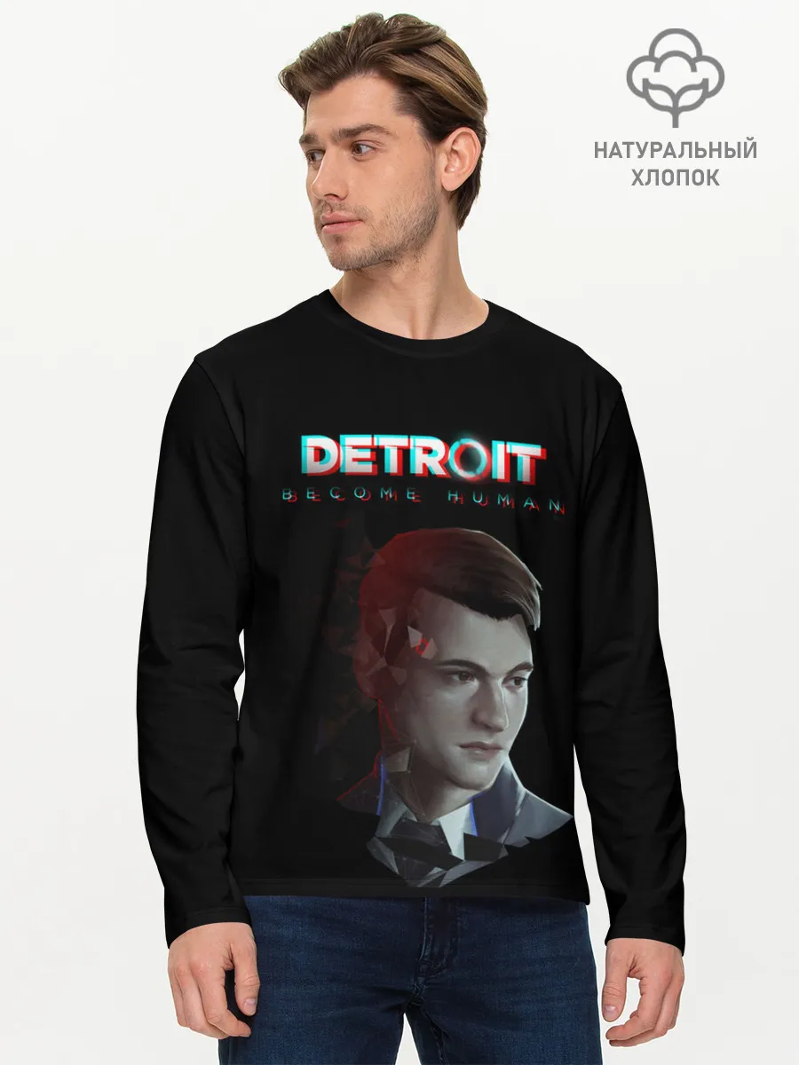 Мужской лонгслив базовый / Detroit: Become Human.