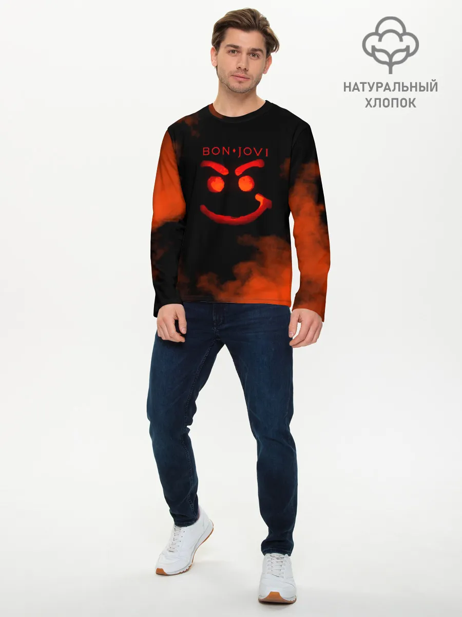 Мужской лонгслив базовый / Bon Jovi