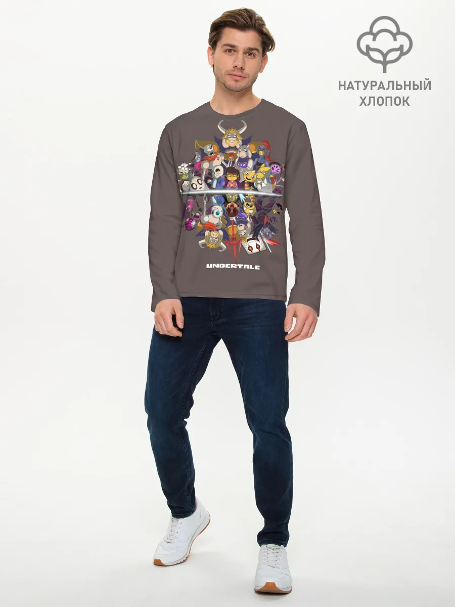 Мужской лонгслив базовый / Undertale
