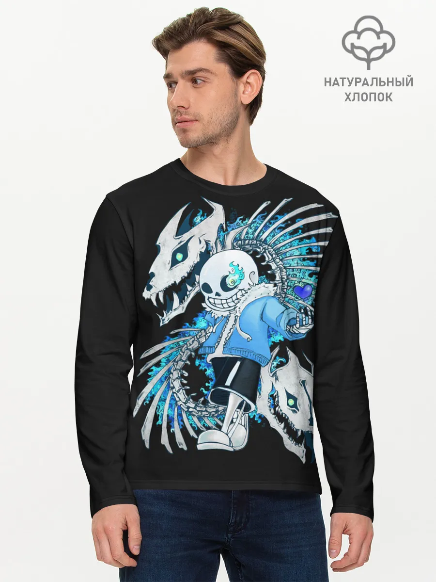 Мужской лонгслив базовый / Undertale