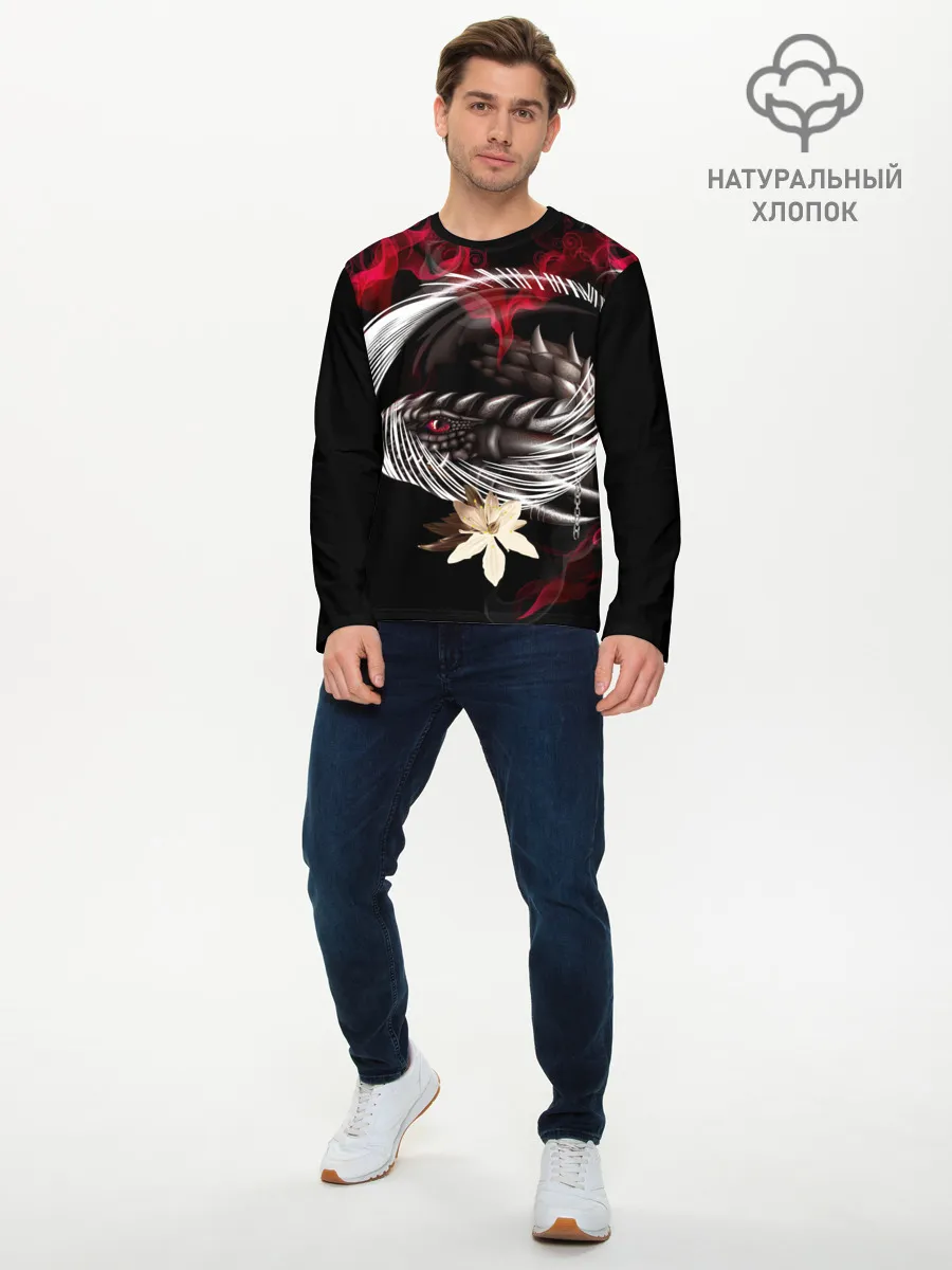 Мужской лонгслив базовый / Дракон