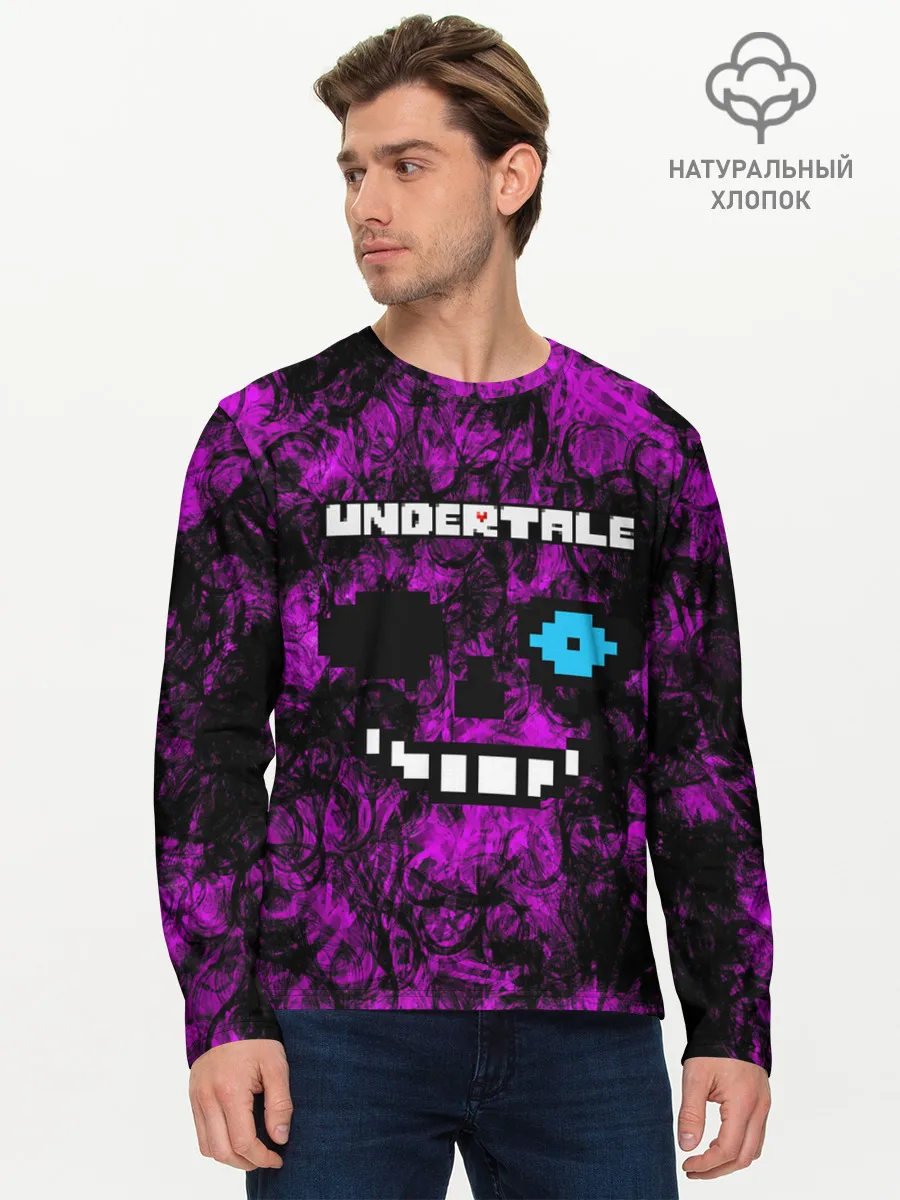 Мужской лонгслив базовый / Undertale Sans.