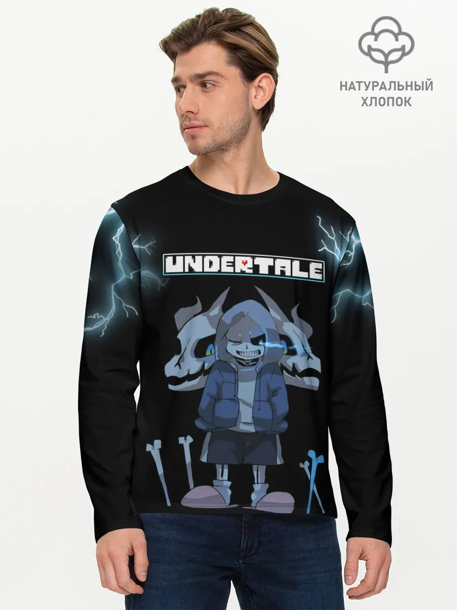 Мужской лонгслив базовый / Undertale.