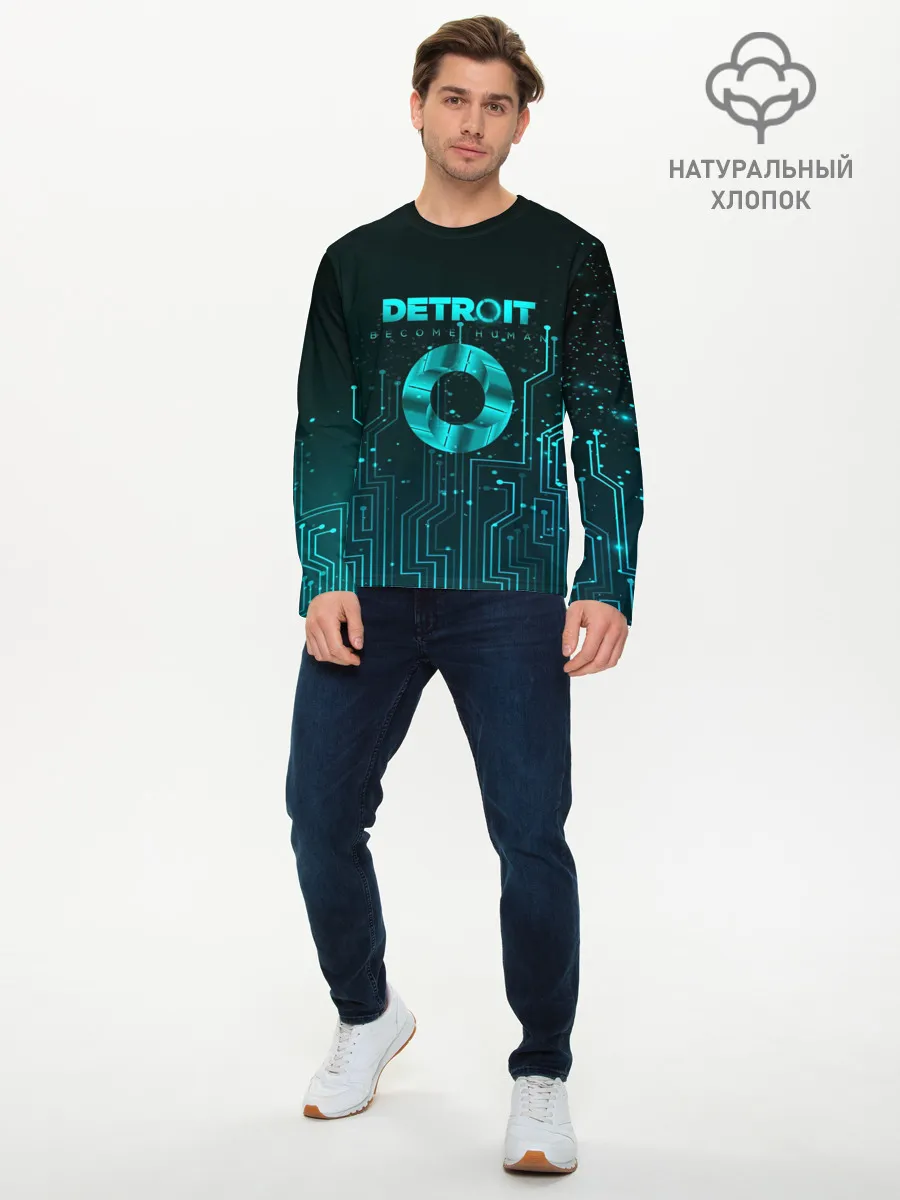 Мужской лонгслив базовый / Detroit: Вecome Human