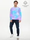 Мужской лонгслив базовый / Мрамор Tie Dye