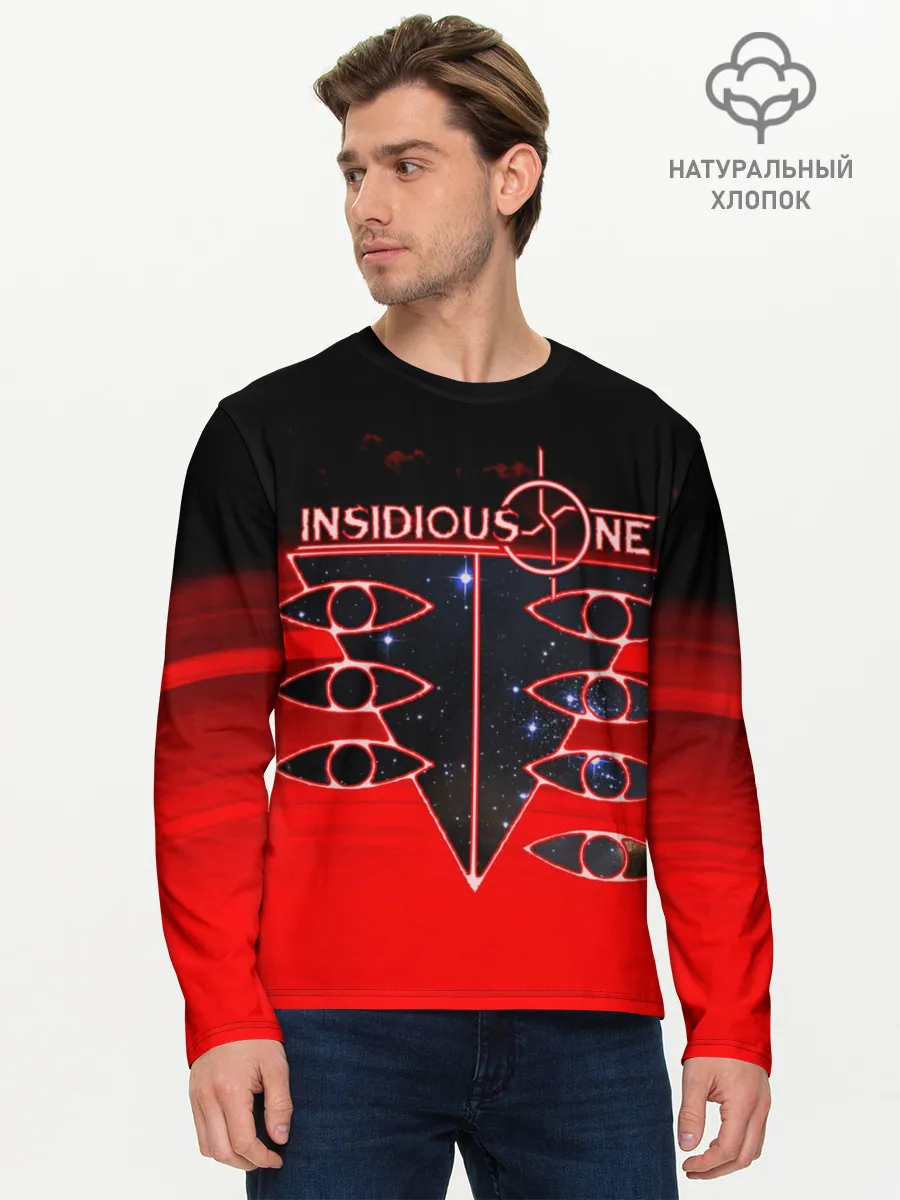 Мужской лонгслив базовый / Красный океан