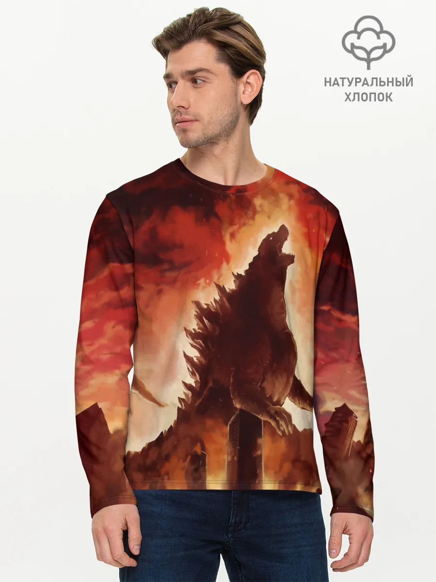 Мужской лонгслив базовый / GODZILLA