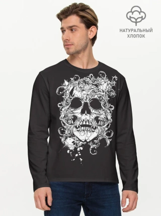 Мужской лонгслив базовый / Череп