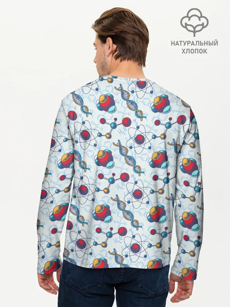 Мужской лонгслив базовый / Science art