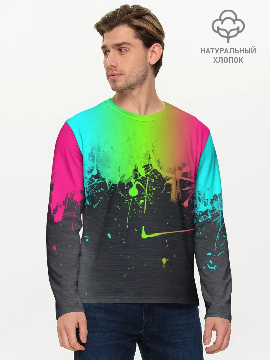 Мужской лонгслив базовый / Фосфор