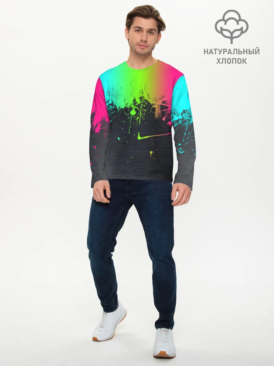 Мужской лонгслив базовый / Фосфор