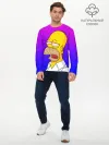Мужской лонгслив базовый / Уставший Гомер