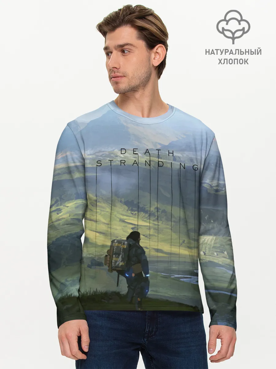 Мужской лонгслив базовый / DEATH STRANDING - СЭМ