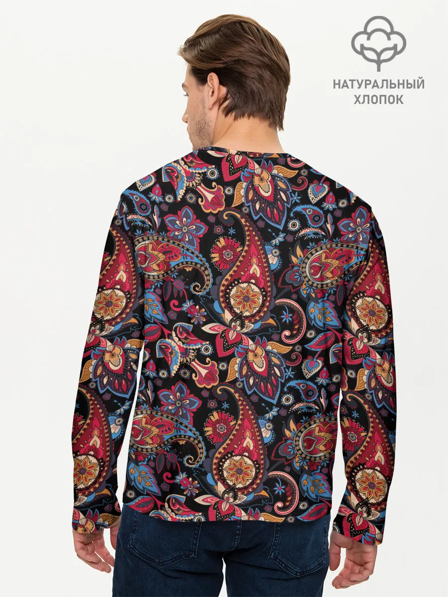 Мужской лонгслив базовый / Этнический орнамент