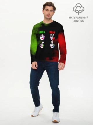 Мужской лонгслив базовый / Kiss