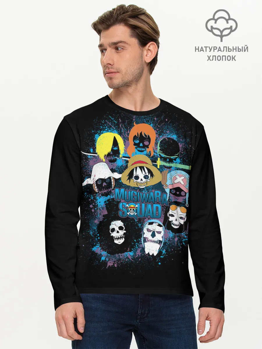 Мужской лонгслив базовый / пираты One Piece