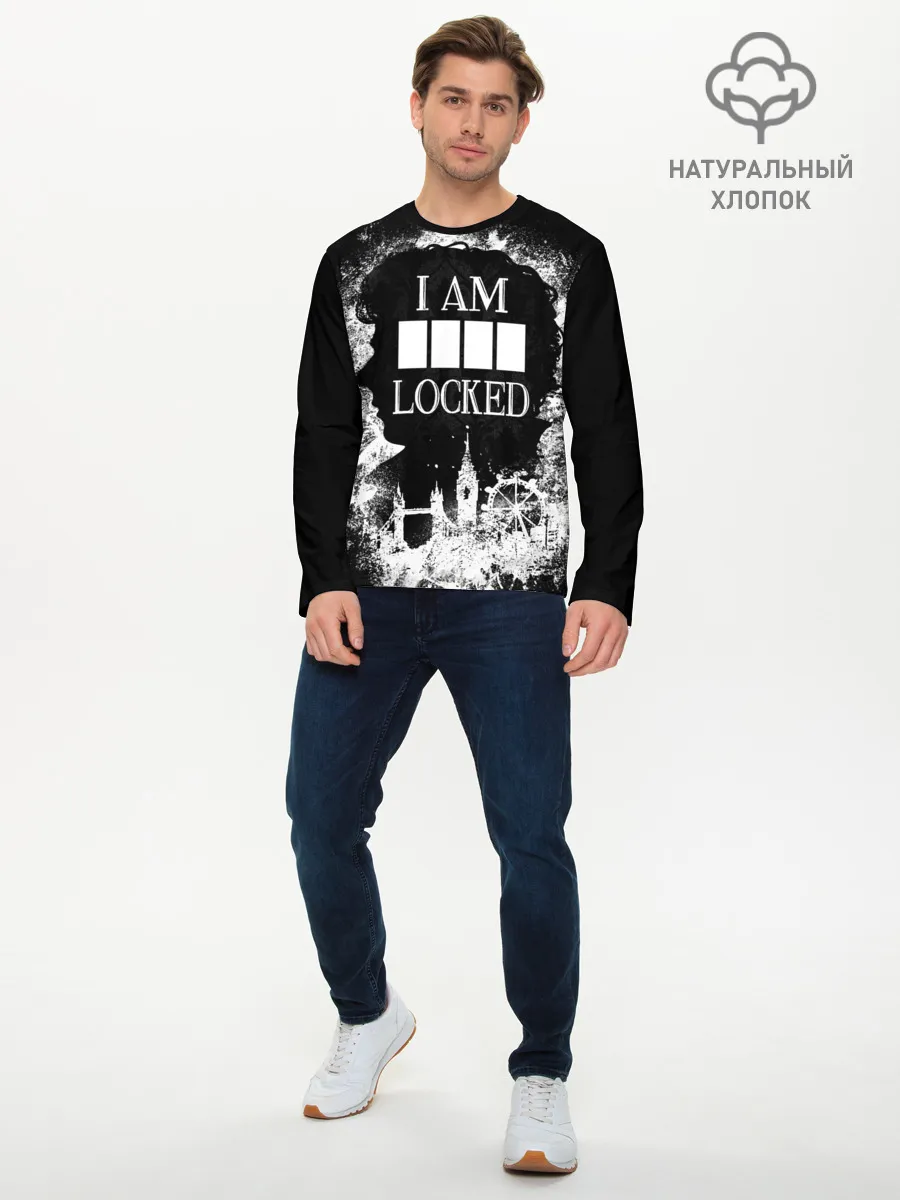 Мужской лонгслив базовый / I AM LOCKED