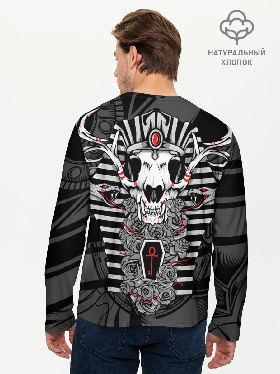 Мужской лонгслив базовый / Anubis - dead god